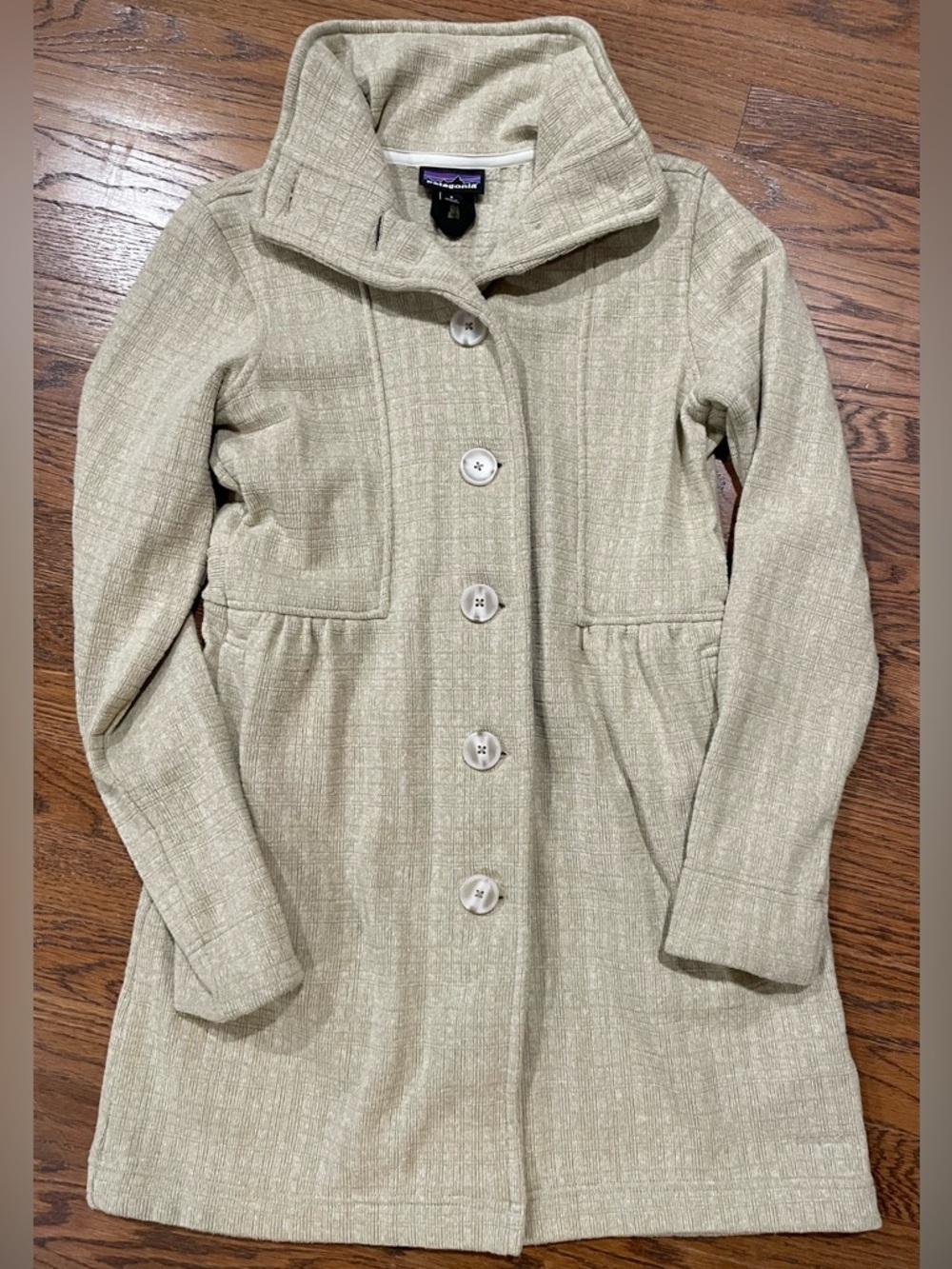 Patagonia Better Sweater Coat Womens Small Button Fleece Jacket Bleached Stone